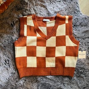 Checkered Sweater Vest